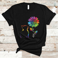 Gay Ally T Shirt LGBT Pride Ally Cat Gay Pride Rainbow Cat Sunshine Sunflower - Wonder Print Shop