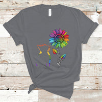 Gay Ally T Shirt LGBT Pride Ally Cat Gay Pride Rainbow Cat Sunshine Sunflower - Wonder Print Shop