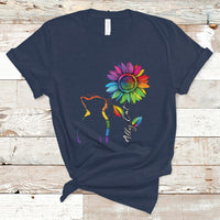 Gay Ally T Shirt LGBT Pride Ally Cat Gay Pride Rainbow Cat Sunshine Sunflower - Wonder Print Shop