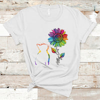 Gay Ally T Shirt LGBT Pride Ally Cat Gay Pride Rainbow Cat Sunshine Sunflower - Wonder Print Shop