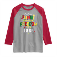 Celebrate Juneteenth 1865 Raglan Shirt Freedom Day Black History Independence