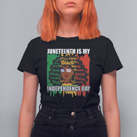 Juneteenth T Shirt For Women Juneteenth Is My Independence Day Black Women Black Pride - Wonder Print Shop
