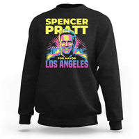 Spencer Pratt for Mayor Los Angeles Synthwave Graphic Sweatshirt Retro Neon California Supporter