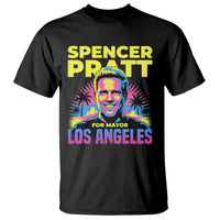 Spencer Pratt for Mayor Los Angeles Synthwave Graphic T Shirt Retro Neon California Supporter