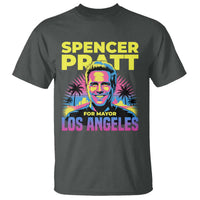 Spencer Pratt for Mayor Los Angeles Synthwave Graphic T Shirt Retro Neon California Supporter