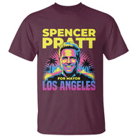 Spencer Pratt for Mayor Los Angeles Synthwave Graphic T Shirt Retro Neon California Supporter