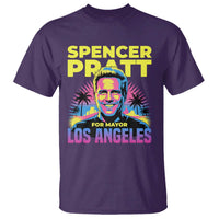 Spencer Pratt for Mayor Los Angeles Synthwave Graphic T Shirt Retro Neon California Supporter