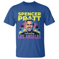Spencer Pratt for Mayor Los Angeles Synthwave Graphic T Shirt Retro Neon California Supporter