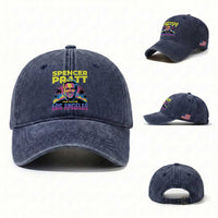 Spencer Pratt for Mayor Los Angeles Synthwave Graphic Washed Cotton Baseball Cap Retro Neon California Supporter