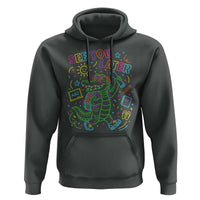 See You Later Alligator Last Day Of School Hoodie Cute Neon Chalkboard Kindergarten Graduation
