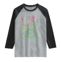 See You Later Alligator Last Day Of School Raglan Shirt Cute Neon Chalkboard Kindergarten Graduation