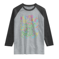 See You Later Alligator Last Day Of School Raglan Shirt Cute Neon Chalkboard Kindergarten Graduation