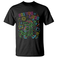 See You Later Alligator Last Day Of School T Shirt Cute Neon Chalkboard Kindergarten Graduation
