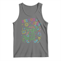 See You Later Alligator Last Day Of School Tank Top Cute Neon Chalkboard Kindergarten Graduation