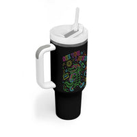 See You Later Alligator Last Day Of School Tumbler With Handle Cute Neon Chalkboard Kindergarten Graduation