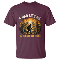 Retro Bigfoot Dad Like Me Is Hard To Find T Shirt Sasquatch Gift for Outdoorsy Fathers Myth Seekers