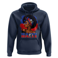 Haitian Queen Afro Melanin Graphic Hoodie Haiti Flag Heritage Pride