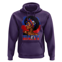 Haitian Queen Afro Melanin Graphic Hoodie Haiti Flag Heritage Pride