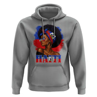 Haitian Queen Afro Melanin Graphic Hoodie Haiti Flag Heritage Pride