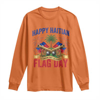 Happy Haitian Flag Day Celebration Graphic Long Sleeve Shirt May 18 National Pride Haiti Heritage