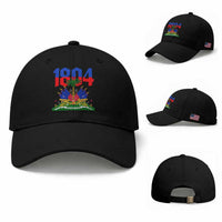 Haiti 1804 Independence Year Graphic Baseball Cap Haitian Pride Coat of Arms National Heritage