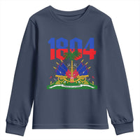 Haiti 1804 Independence Year Graphic Youth Sweatshirt Haitian Pride Coat of Arms National Heritage