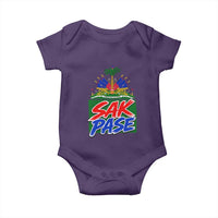 Sak Pase Haitian Creole Greeting Baby Onesie National Crest Cultural Haiti Pride