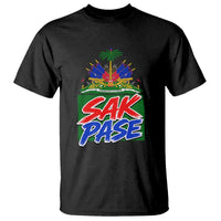 Sak Pase Haitian Creole Greeting T Shirt National Crest Cultural Haiti Pride