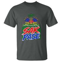 Sak Pase Haitian Creole Greeting T Shirt National Crest Cultural Haiti Pride