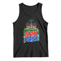 Sak Pase Haitian Creole Greeting Tank Top National Crest Cultural Haiti Pride