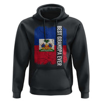 Best Grandpa Ever Haitian Granpapa Hoodie Vintage Distressed Haiti Flag Father's Day