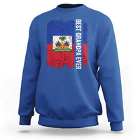 Best Grandpa Ever Haitian Granpapa Sweatshirt Vintage Distressed Haiti Flag Father's Day