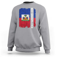 Best Grandpa Ever Haitian Granpapa Sweatshirt Vintage Distressed Haiti Flag Father's Day