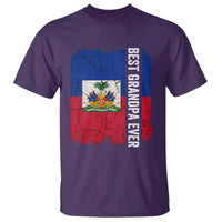 Best Grandpa Ever Haitian Granpapa T Shirt Vintage Distressed Haiti Flag Father's Day
