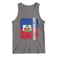 Best Grandpa Ever Haitian Granpapa Tank Top Vintage Distressed Haiti Flag Father's Day