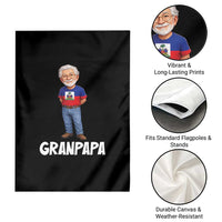 Granpapa Haitian Creole Grandpa Pride Garden Flag Grandfather Hispanic Haiti Heritage Father's Day