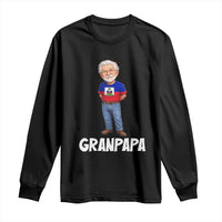 Granpapa Haitian Creole Grandpa Pride Long Sleeve Shirt Grandfather Hispanic Haiti Heritage Father's Day