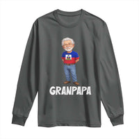 Granpapa Haitian Creole Grandpa Pride Long Sleeve Shirt Grandfather Hispanic Haiti Heritage Father's Day