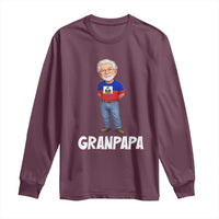 Granpapa Haitian Creole Grandpa Pride Long Sleeve Shirt Grandfather Hispanic Haiti Heritage Father's Day