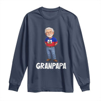 Granpapa Haitian Creole Grandpa Pride Long Sleeve Shirt Grandfather Hispanic Haiti Heritage Father's Day