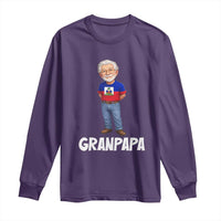 Granpapa Haitian Creole Grandpa Pride Long Sleeve Shirt Grandfather Hispanic Haiti Heritage Father's Day