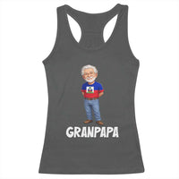 Granpapa Haitian Creole Grandpa Pride Racerback Tank Top Grandfather Hispanic Haiti Heritage Father's Day