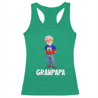 Granpapa Haitian Creole Grandpa Pride Racerback Tank Top Grandfather Hispanic Haiti Heritage Father's Day