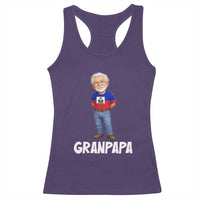 Granpapa Haitian Creole Grandpa Pride Racerback Tank Top Grandfather Hispanic Haiti Heritage Father's Day