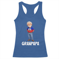 Granpapa Haitian Creole Grandpa Pride Racerback Tank Top Grandfather Hispanic Haiti Heritage Father's Day