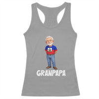 Granpapa Haitian Creole Grandpa Pride Racerback Tank Top Grandfather Hispanic Haiti Heritage Father's Day