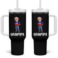 Granpapa Haitian Creole Grandpa Pride Tumbler With Handle Grandfather Hispanic Haiti Heritage Father's Day