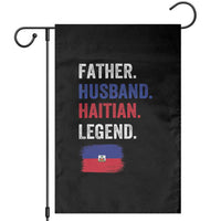 Father Husband Haitian Legend Garden Flag Distressed Haiti Flag Dad Gift Father's Day