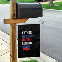 Father Husband Haitian Legend Garden Flag Distressed Haiti Flag Dad Gift Father's Day