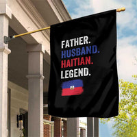 Father Husband Haitian Legend Garden Flag Distressed Haiti Flag Dad Gift Father's Day